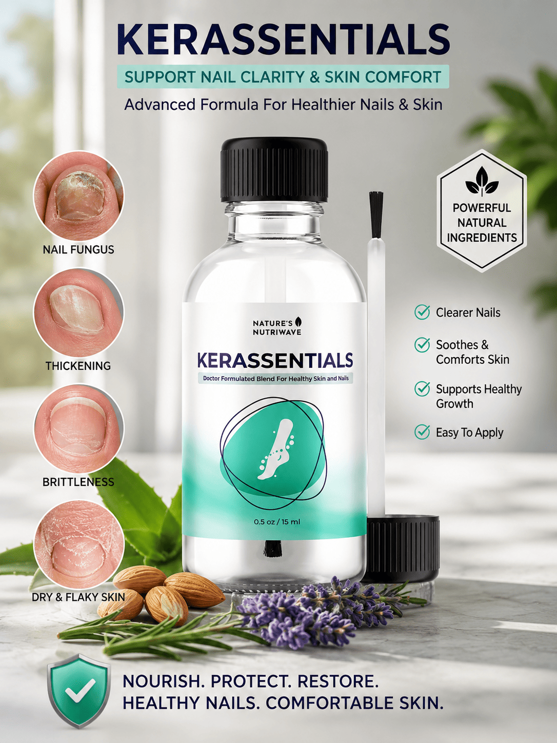 Kerassentials advanced formula for healthier nails and skin product visual
